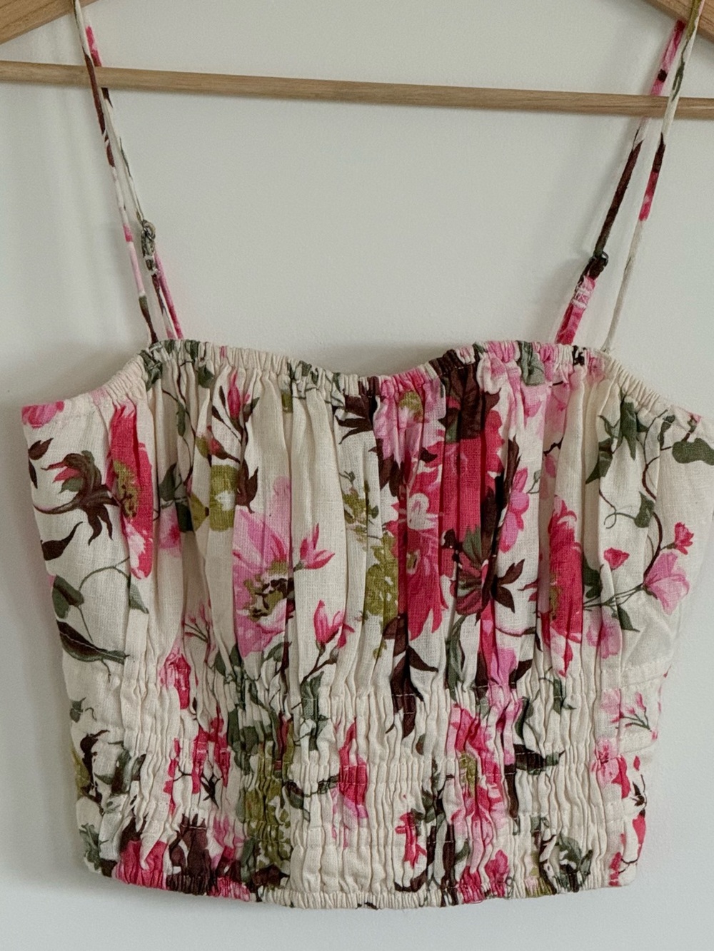 Boho inspired Abercrombie & Fitch Floral Smocked Crop Top